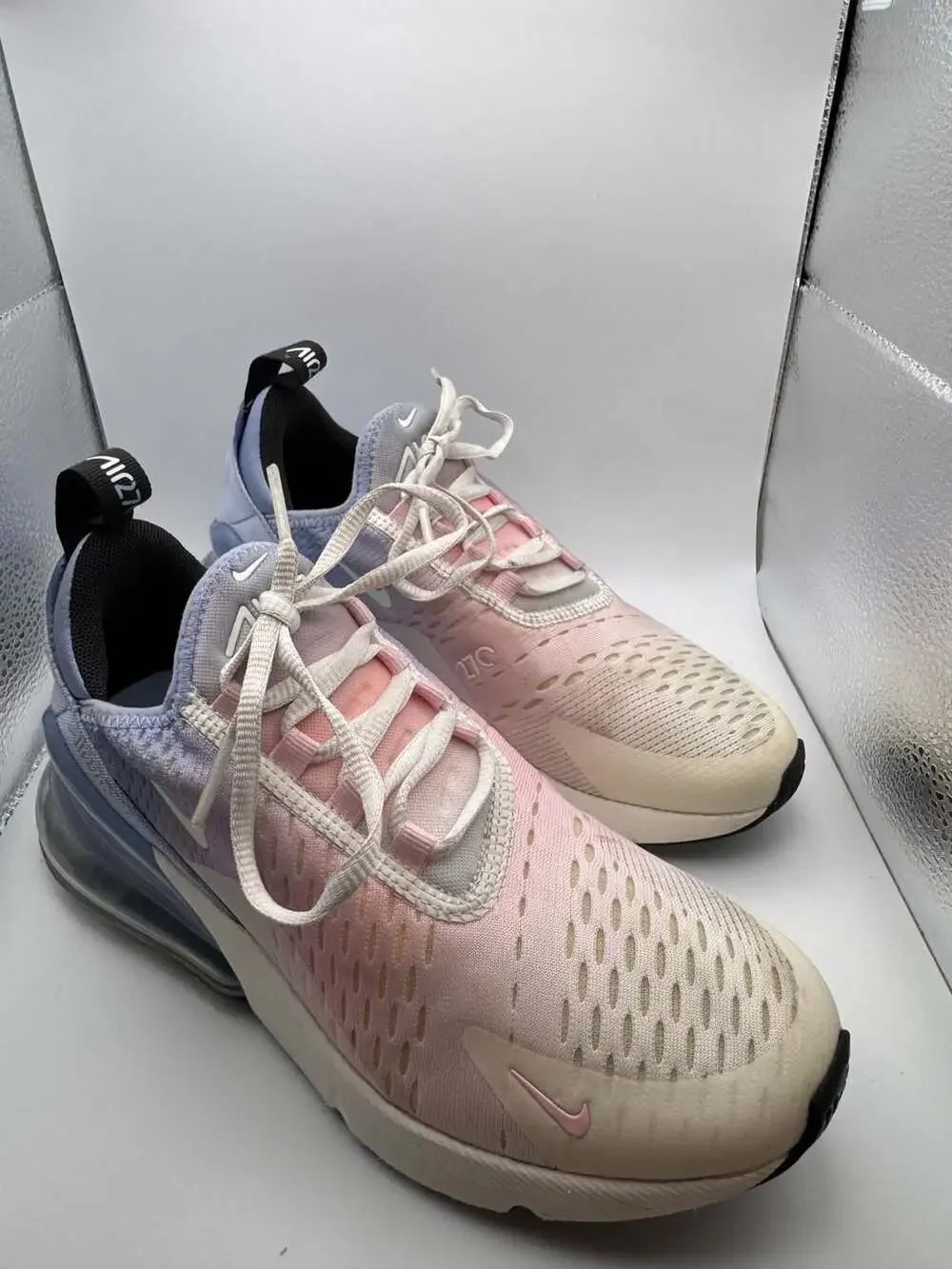 Nike Women's Air Max 270 'Aluminum Pink Foam' Gradient Shoes IB4017-468 - Picture 1 of 8